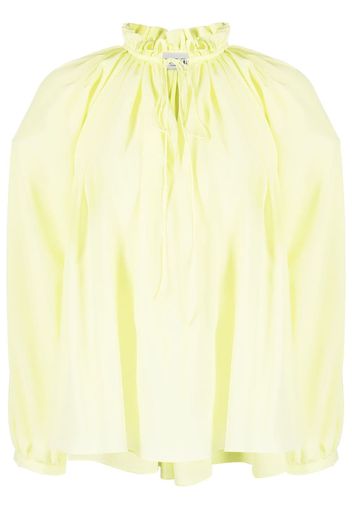 Lanvin Blusa con collo plissettato - Verde