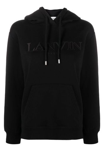 Lanvin logo-print drawstring hoodie - Nero