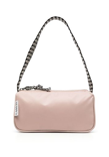 Lanvin logo-patch shoulder bag - Rosa