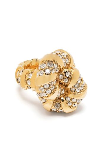 Lanvin Mélodie crystal-embellished ring - Oro