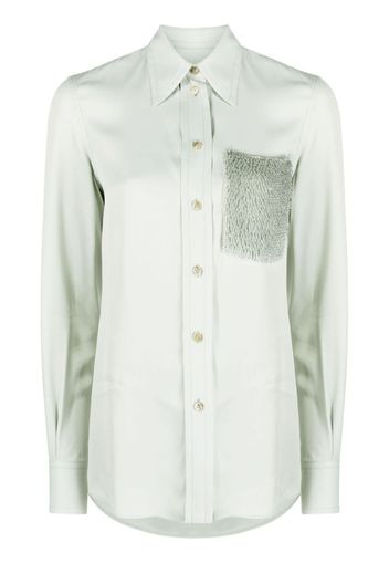 Lanvin embellished-pocket shirt - Verde