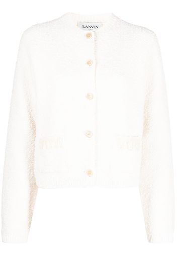 Lanvin textured-finish button-fastening cardigan - Bianco