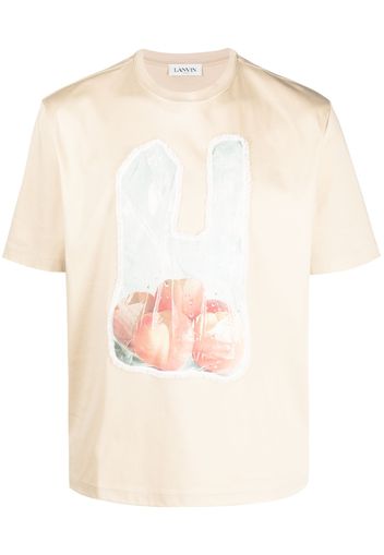 Lanvin Scratch & Sniff-patch T-shirt - Toni neutri