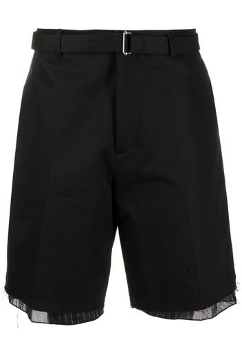 Lanvin contrast-trim cotton Bermuda shorts - Nero