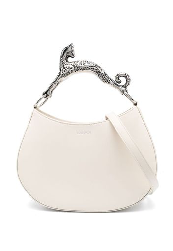 Lanvin sculpted-handle leather tote bag - Toni neutri