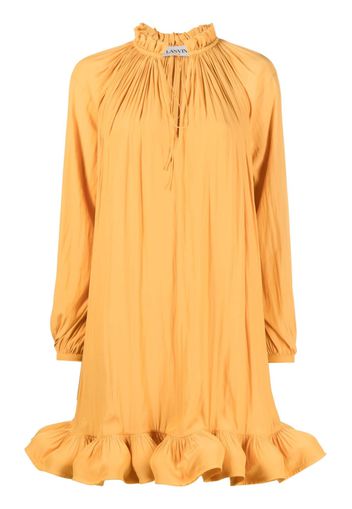 Lanvin Charmeuse ruffled hem minidress - Arancione