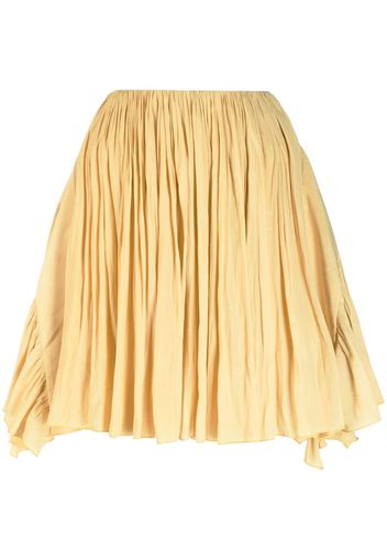 Lanvin asymmetric pleated miniskirt - Giallo