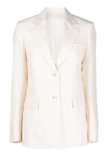 Lanvin single-breasted virgin-wool-silk blazer - Toni neutri