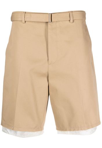 Lanvin contrast-trim cotton Bermuda shorts - Toni neutri