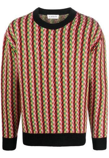 Lanvin chevron-motif jumper - Rosso