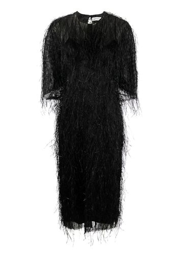 Lanvin fringed midi dress - Nero