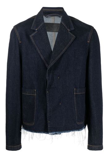 Lanvin frayed-hem denim jacket - Blu