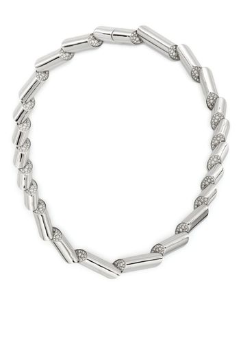 Lanvin Sequence rhinestone-embellished necklace - Argento