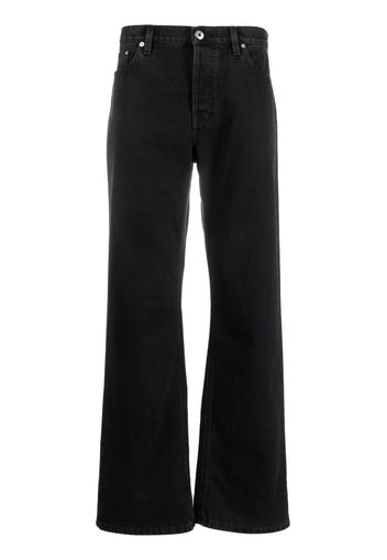 Lanvin Jeans dritti con applicazione logo - Nero