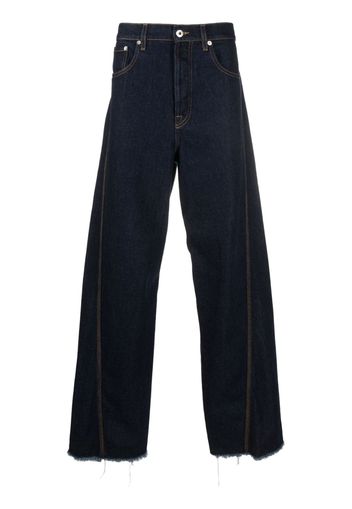 Lanvin Twisted wide-leg jeans - Blu