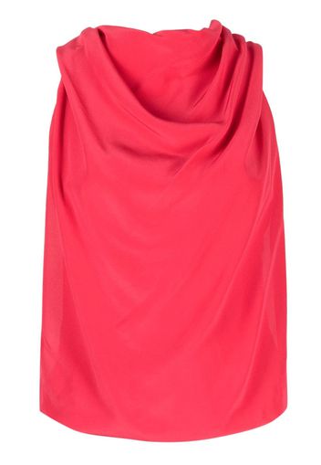 Lanvin draped sleeveless silk top - Rosa