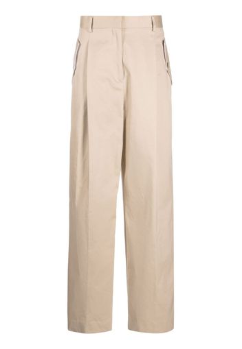 Lanvin wide-leg gabardine trousers - Toni neutri