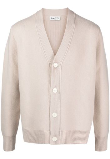 Lanvin V-neck wool-cashmere cardigan - Toni neutri