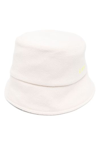 Lanvin logo-embroidered wool bucket hat - Toni neutri