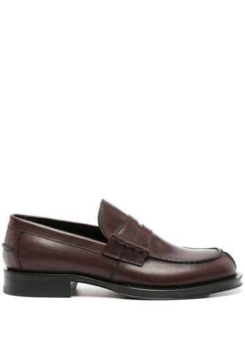Lanvin penny-slot leather loafers - Marrone