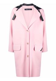 LANVIN hooded single-breasted coat - Rosa