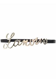 LANVIN logo-lettering leather belt - Nero