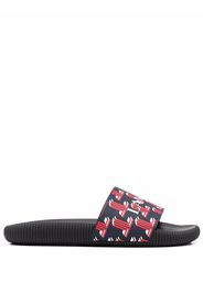 LANVIN Sandali slides con stampa - Blu