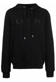 LANVIN embroidered-logo hoodie - Nero
