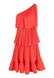 Lanvin pleated one-shoulder dress - Rosso