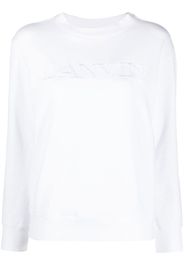 Lanvin logo-patch crewneck sweatshirt - Bianco