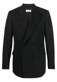 Lanvin double-breasted peak lapel blazer - Nero