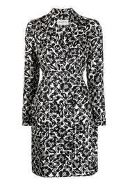 Lanvin Abito a fiori con cintura - Nero