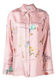 Lanvin nature-print silk shirt - Rosa