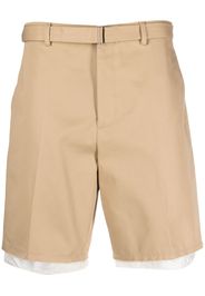 Lanvin contrast-trim cotton Bermuda shorts - Toni neutri