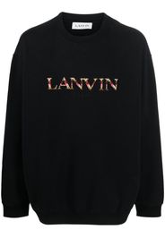 Lanvin embroidered logo crew neck sweatshirt - Blu