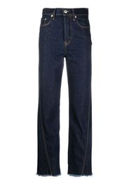 Lanvin frayed-edge straight-leg jeans - Blu