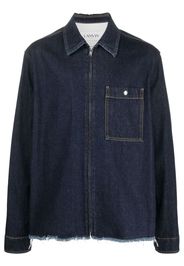 Lanvin Giacca denim con taglio a vivo - Blu