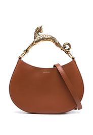 Lanvin small Hobo Cat leather crossbody bag - Marrone