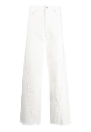 Lanvin Jeans a gamba ampia con effetto vissuto - Bianco