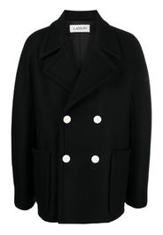 Lanvin double-breasted wool coat - Nero