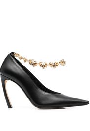 Lanvin Swing 95mm knotted-chain pumps - Nero