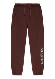 Lanvin logo-embroidered track pants - Rosso