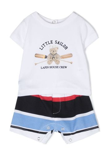 Lapin House Set top e shorts Little Sailor - Bianco