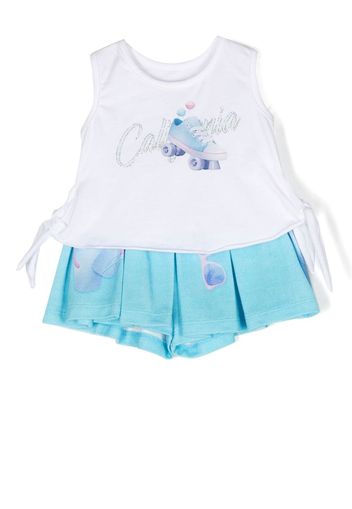 Lapin House Set top e shorts con stampa grafica - Blu