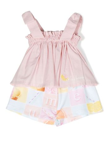 Lapin House Set shorts con stampa - Rosa