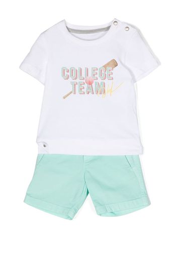 Lapin House Set top e shorts College Team - Bianco