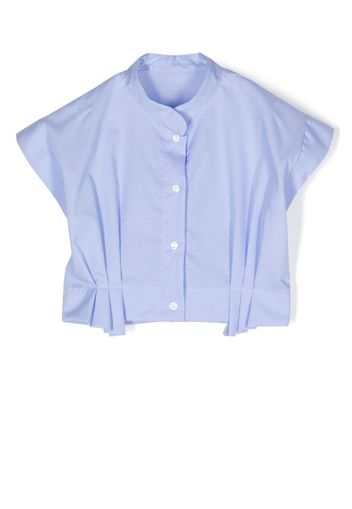 Lapin House Camicia crop gessata - Blu