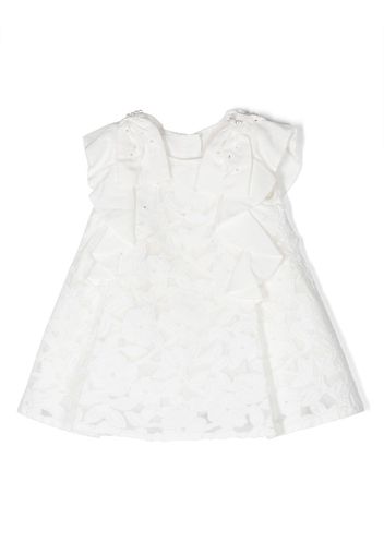 Lapin House ruffled floral-lace dress - Bianco