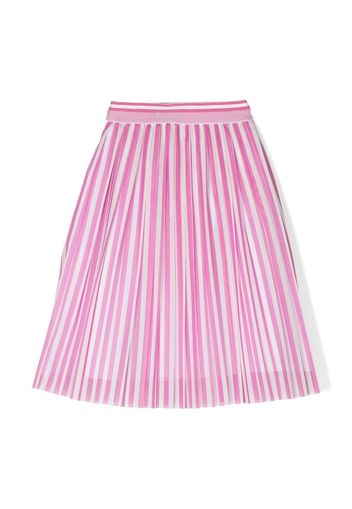 Lapin House striped pleated midi skirt - Rosa