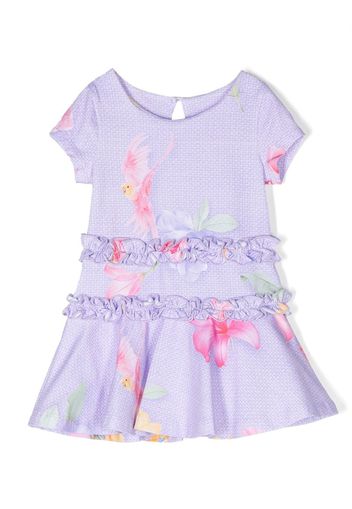 Lapin House floral-print ruffled dress - Viola